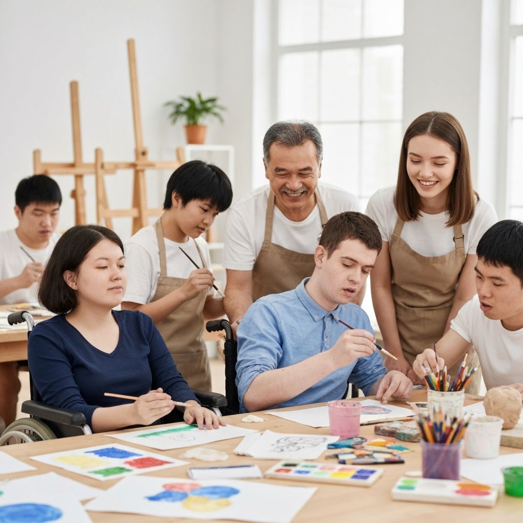 Creative activities in day services program